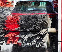 car in an automatic car wash 