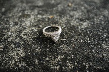 Wedding ring on the ground