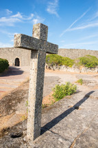 Stone cross next to the castle of Sortelha, Portugal