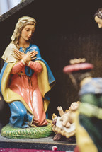 figurines of Mary and baby Jesus 