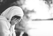 crying woman in Biblical times 