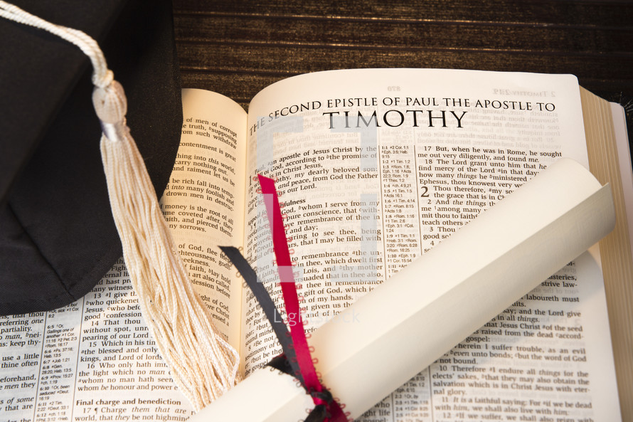 Bible, Timothy, Graduation, diploma 
