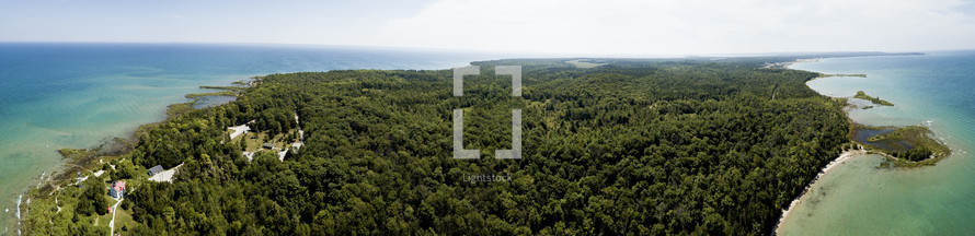 summer island and forest 