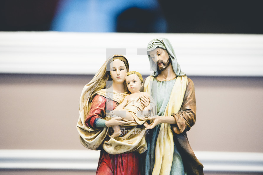 Mary, Joseph, and baby Jesus 