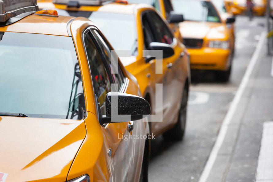 yellow cabs in NYC