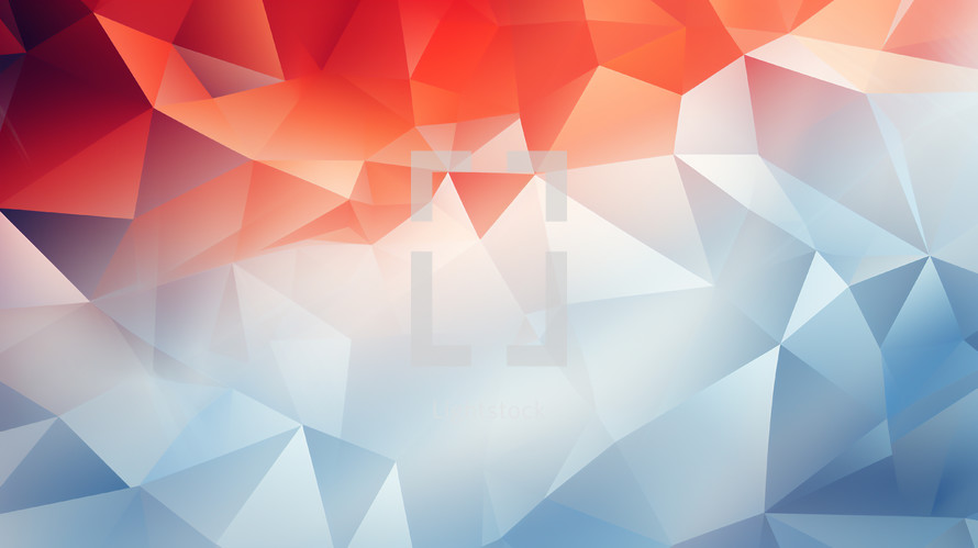 Red, white, and blue patriotic geometric background. 