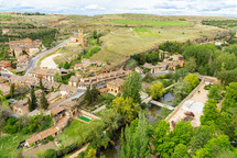 aerial view of Segovia, Castilla y Leon, Spain