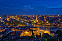 Verona, Italy at night 