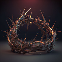 Dramatic shot of a Crown of Thorns