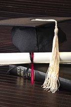 graduation, cap, tassel, Bible