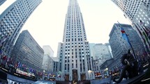 NYC Rockefeller and ice rink 