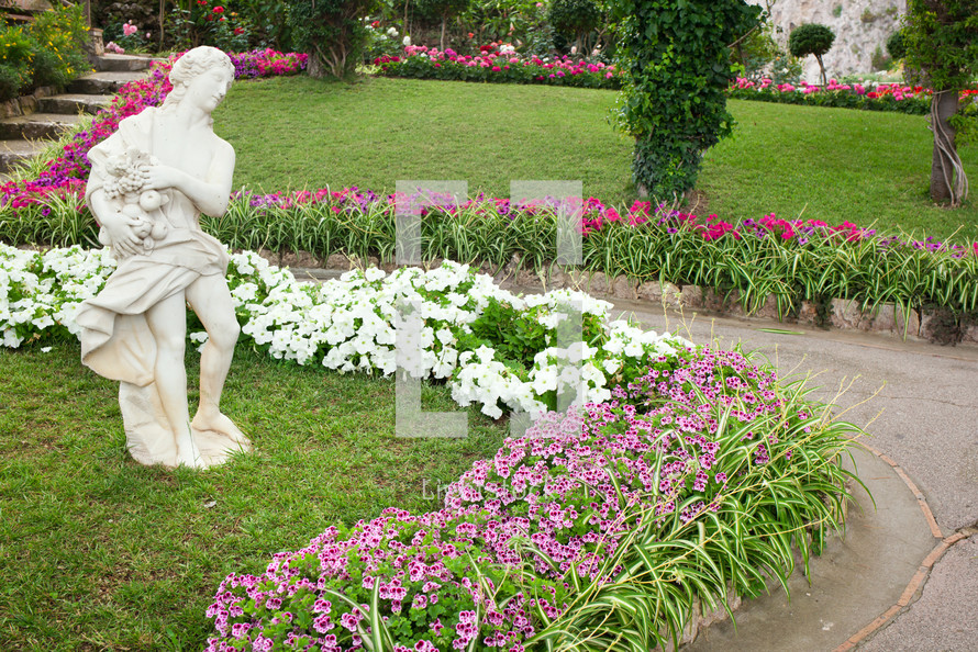 Beautiful public garden, Garden of Augustus Capri, Italy