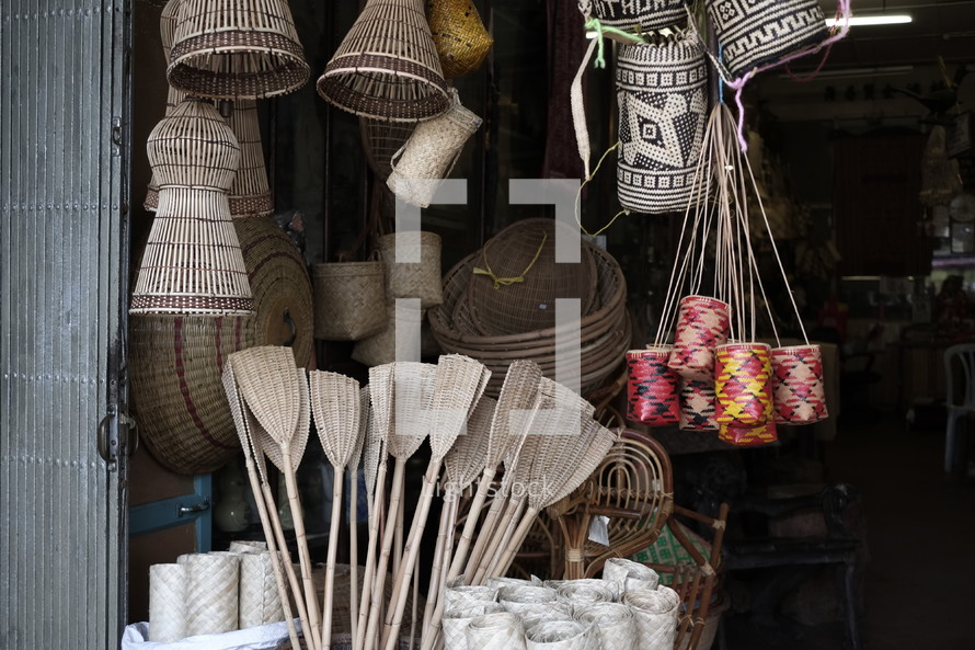 Woven baskets and goods