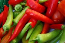 red and green peppers 