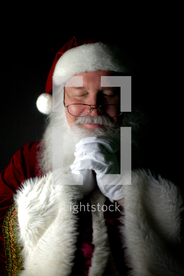 praying Santa Claus 