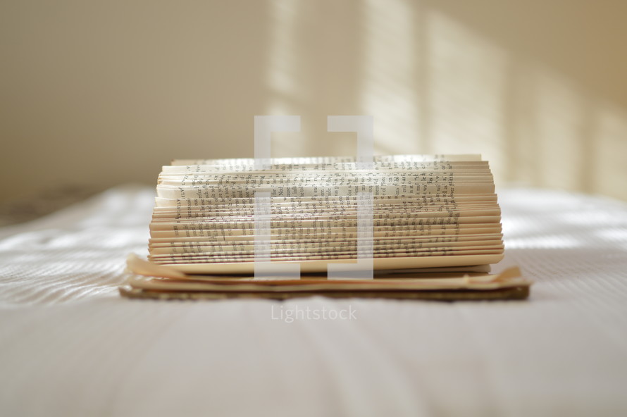pages of a journal on a table 