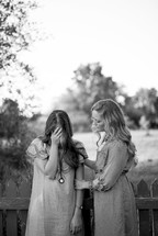 two women praying 