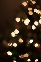 bokeh white Christmas lights 