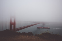 fog over the Golden gate Bridge 