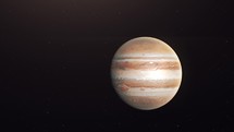 Rotated Jupiter Planet On Space	
