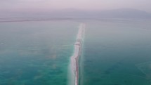 Drone footage of the Dead Sea in Israel