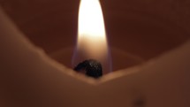 flame on a candle wick 