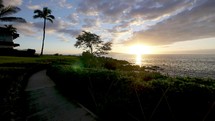 time-lapse of Maui shore at sunset 