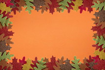 cut outs of fall leaves border 