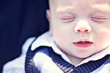 Closeup of infant boy
