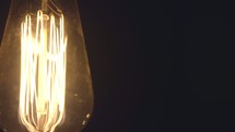 glowing Edison bulb 