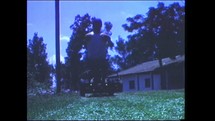 Menashe Heights, Israel, Circa 1940's. Color footage of everyday life in the Kibbutz. People working