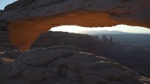 Mesa Arch at Sunrise, Island in the Sky. A Huge, Flat-Topped Mesa with Panoramic Overlooks in Canyonlands National Park Utah
