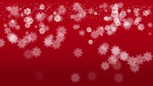  Christmas Red background with Snow Flakes Effect