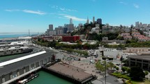 Aerial Shot of Downtown San Francisco near Pier 39