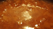 Boiling fruit during preparation of a jam