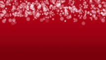  Christmas Snow Flakes Effect on Red Background 