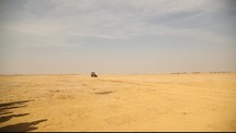 bulldozer in a desert 