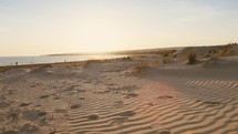 Sandy Beach Dune At Sunet