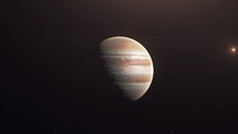 Jupiter In Dark Space Background - animation	