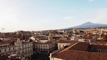 Catania city with Etna background