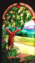Lord of the Valleys stained glass window 