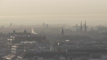 Budapest, Hungary - Dramatic Foggy Skyline Cityscape in The Morning