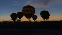 hot air balloon festival at night 