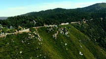 Drone Shot of a Green Mountainside