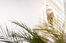 Jesus and Palm fronds 