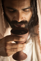 Jesus with a communion chalice 