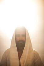 glowing face of Jesus 