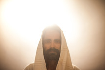 glowing light surrounding Christ 