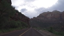 Scenic Driving at Zion National Park in Southwest Utah USA