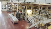 Large offset printing machine in a printing factory